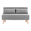 Sarantino 2-Seater Adjustable Sofa Bed Lounge Faux Linen - Grey