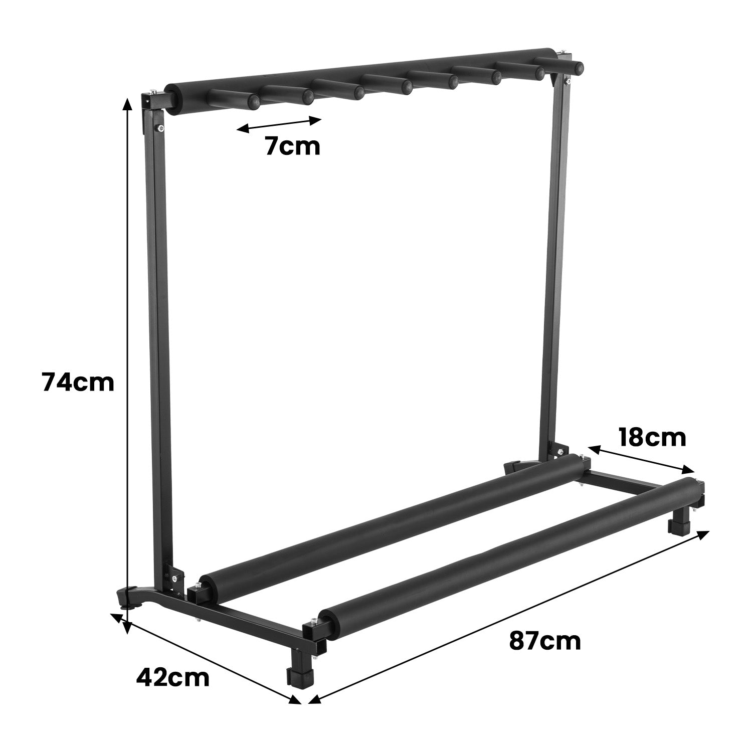 Karrera Steel Multi Guitar Stand for 7 Guitars