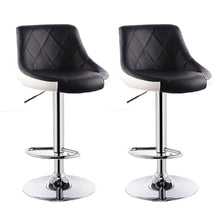 Bar Stools Kitchen Bar Stool Leather Barstools Swivel Gas Lift Counter Chairs x2 BS8403 White