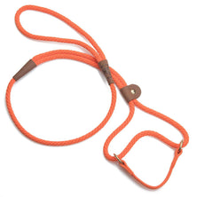MENDOTA DOG WALKER - MARTINGALE LEASH - Made in the USA Length 1/2in x 6ft(13mm x 1.8m) - Orange