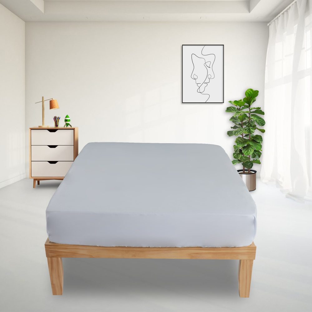 Single Size Warm Wooden Natural Bed Base Frame