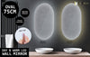 La Bella LED Wall Mirror Oval Touch Anti-Fog Makeup Decor Bathroom Vanity 50x75cm