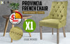 La Bella Green French Provincial Dining Chair Amour Oak Leg