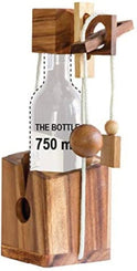 Brainteaser wine bottle mystery lock puzzle- open the lock before you can have a drink! Great party gift