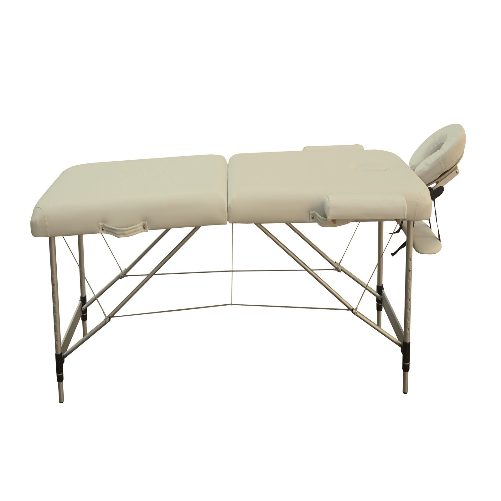 YES4HOMES 2 Fold Portable Aluminium Massage Table Massage Bed Beauty Therapy Beige