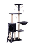 YES4PETS 138cm Cat Scratching Post Tree Post House Tower with Ladder-Grey