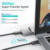 CHOETECH A3009 USB Type C Thunderbolt 3 Cable 5K/60Hz 40Gbps 0.8M Black