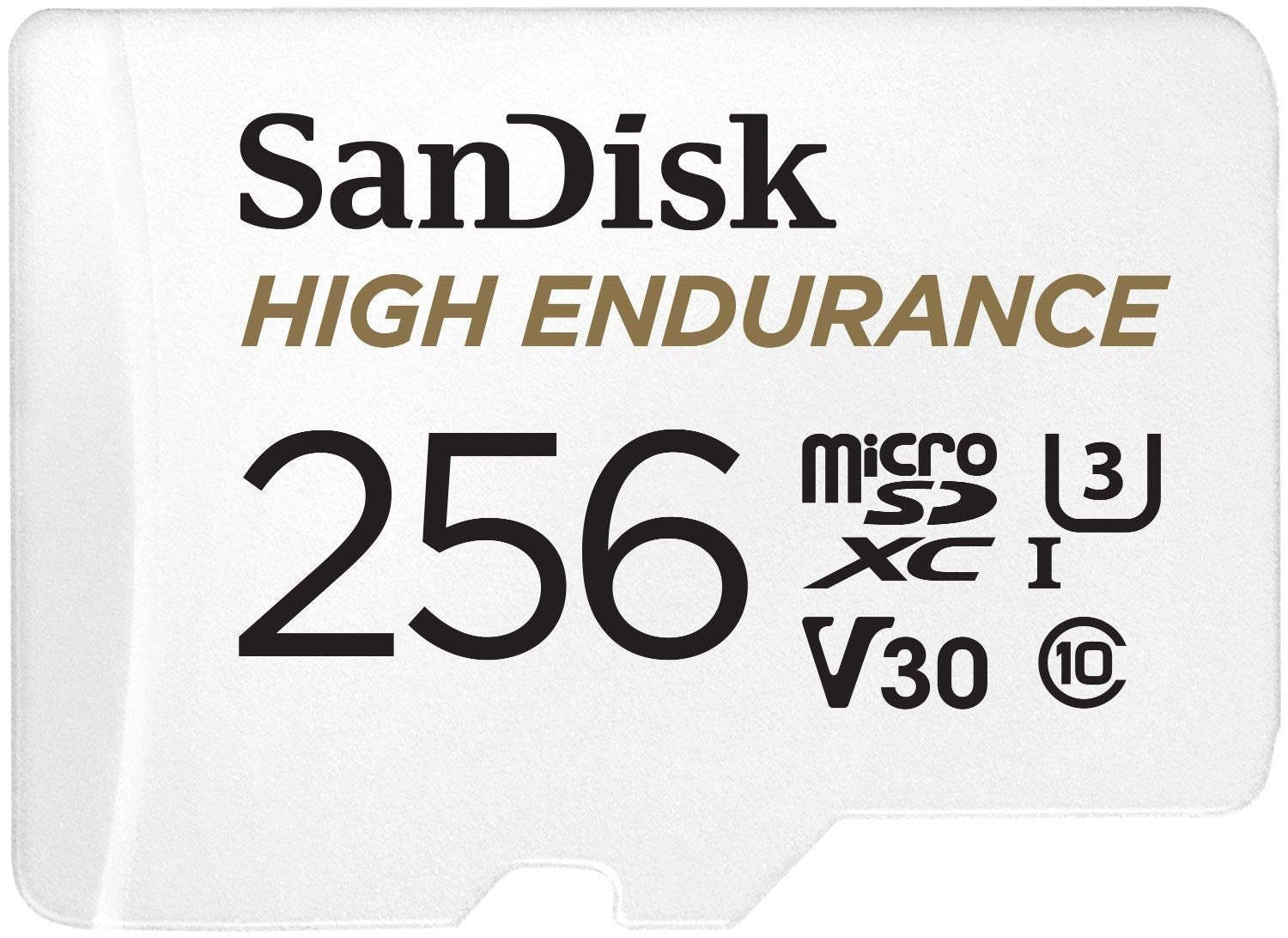 SANDISK HIGH ENDURANCE MICROSDHC CARD SQQNR 256G UHS-I C10 U3 V30 100MB/S R 40MB/S W SD ADAPTOR SDSQQNR-256G-GN6IA