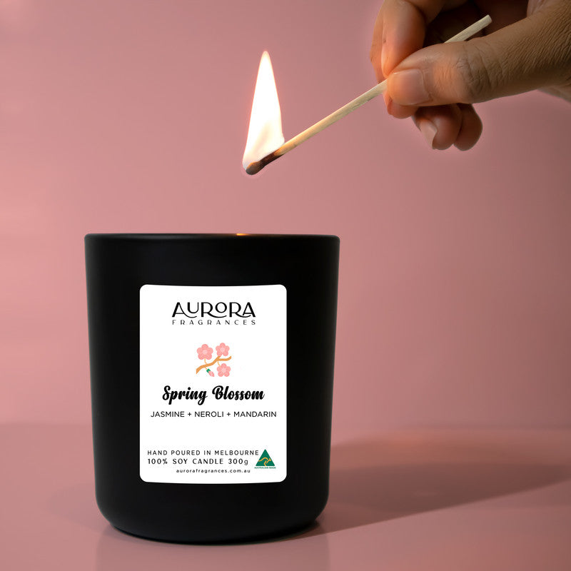 Aurora Spring Blossom Triple Scented Soy Candle Australian Made 300g