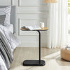 DEANNA Side Table in Black and Light Oak