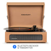 Crosley Voyager Bluetooth Portable Turntable - Tan + Bundled Majority D40 Bluetooth Speakers - Black