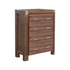 Tallboy with 4 Storage Drawers Solid Wooden Assembled in Chocolate Colour