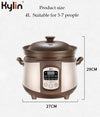 Kylin Electric Purple Clay Pot Slow Cooker 4L - K2022