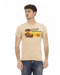 Printed Short Sleeve T-Shirt with Round Neck 2XL Men