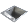 530x505mm Handmade Stainless Steel Topmount Kitchen Laundry Sink with Waste