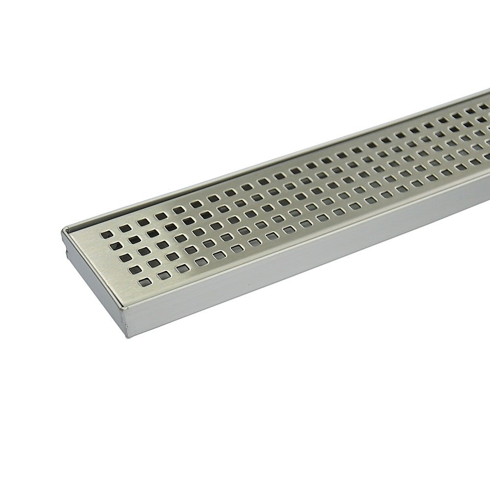 900mm Bathroom Shower Stainless Steel Grate Drain w/Centre outlet Floor Waste Square Pattern