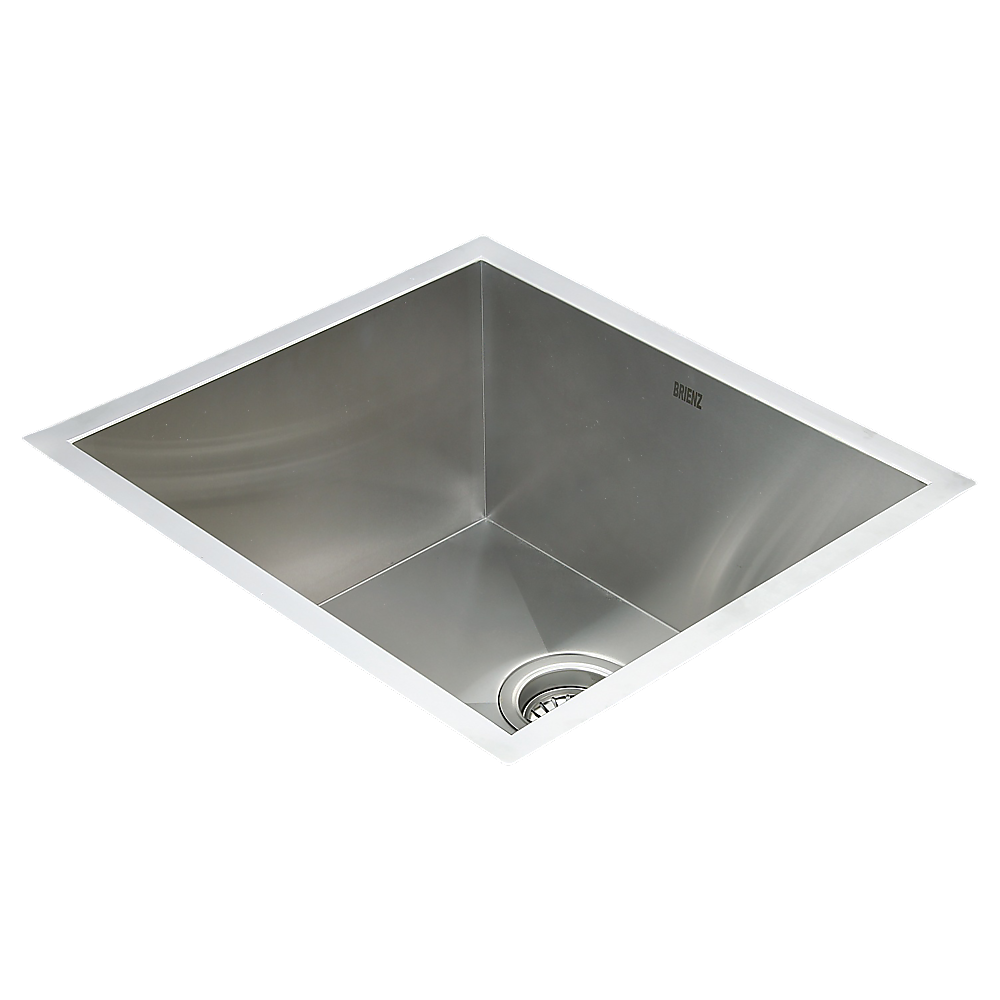 510x450mm Handmade Stainless Steel Undermount / Topmount Kitchen Laundry Sink with Waste