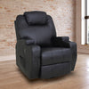 Black Massage Sofa Chair Recliner 360 Degree Swivel PU Leather Lounge 8 Point Heated