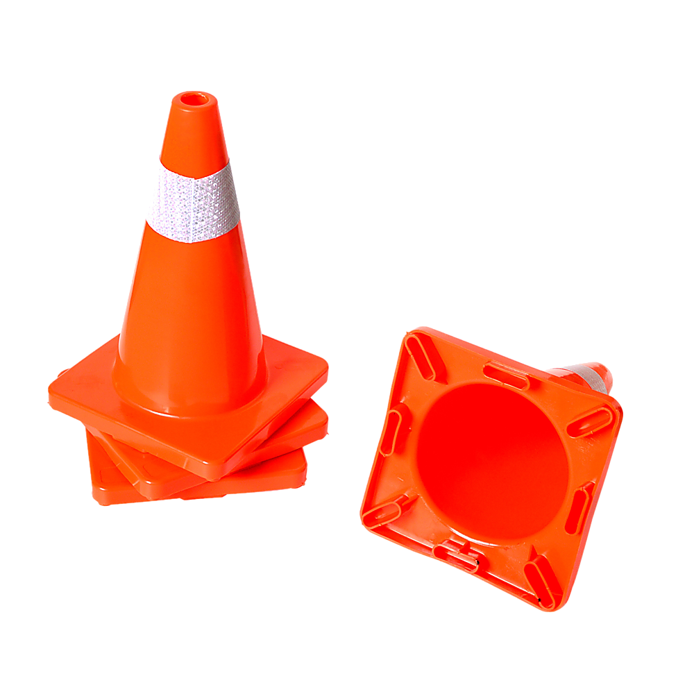 4pcs 45cm Road Traffic Cones Reflective Overlap Parking Emergency Safety Cone