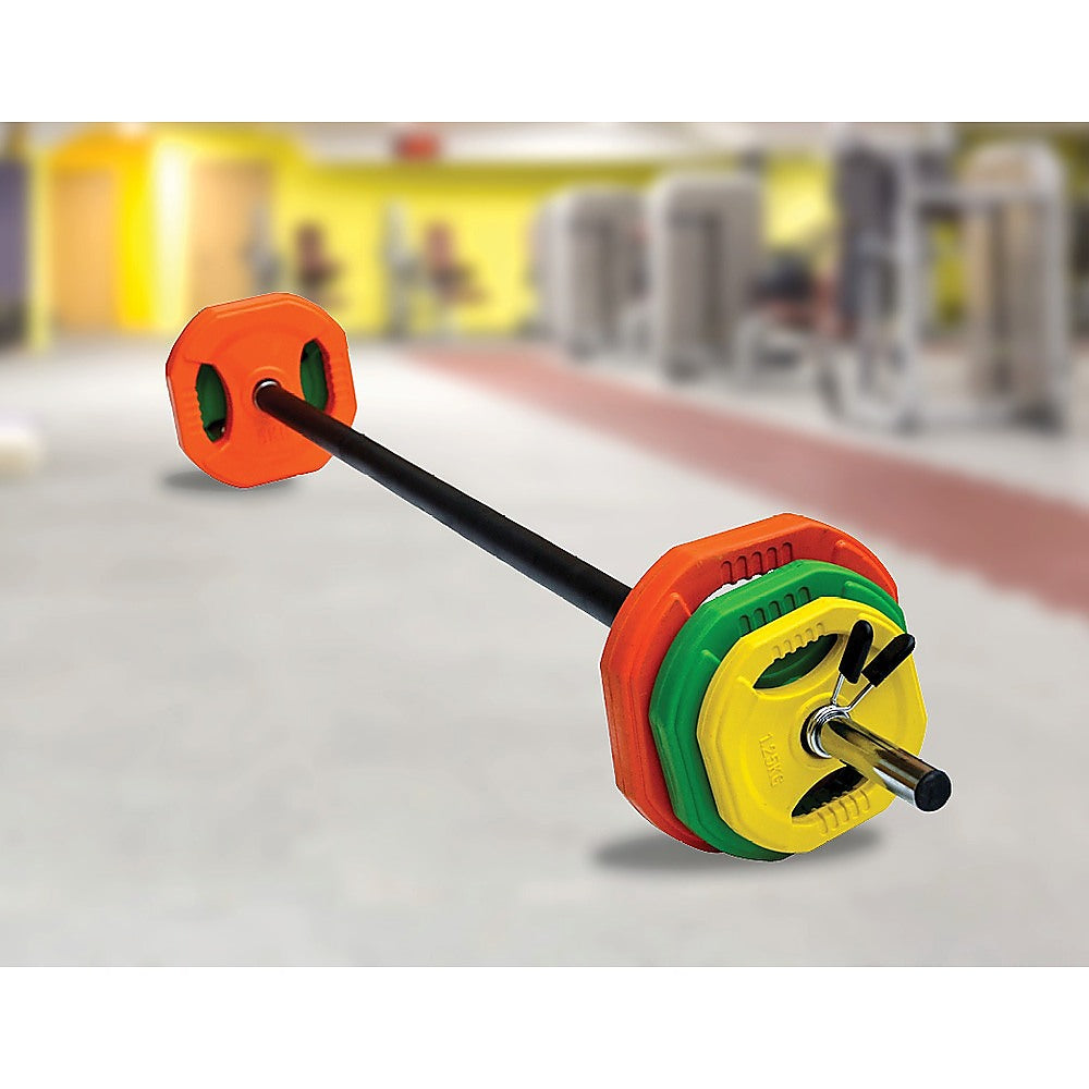 20kg Standard Rubber Coloured Barbell