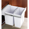 Pull Out Bin Kitchen Double Dual Slide Garbage Rubbish Waste 10L+20L