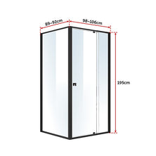 Semi Frameless Shower Screen (98~106)x 195cm & (89~92)x 195cm Side AS/NZS Glass