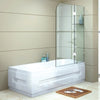 1200 x 1450mm Frameless Bath Panel 10mm Glass Shower Screen By Della Francesca