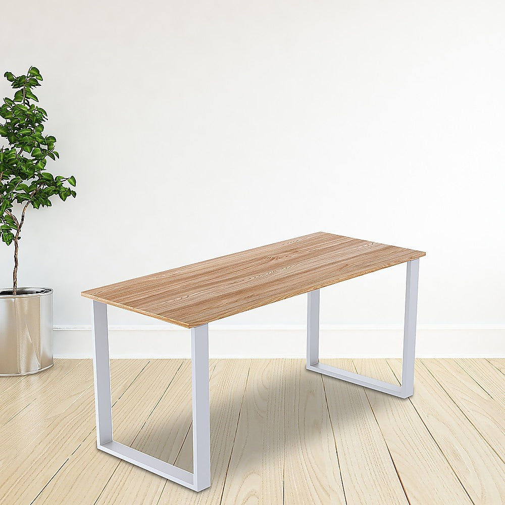 Square-Shaped Table Bench Desk Legs Retro Industrial Design Fully Welded - White