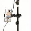 12 Inch LED Video Ring Light with Tabletop Light Stand and Phone Holder Black