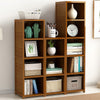 Bamboo Adjustable Shelf Bookcase Display Storage Rack Stand Livingroom Bedroom Set