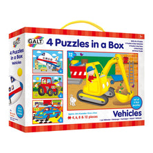 4 puzzles in a box vehicles