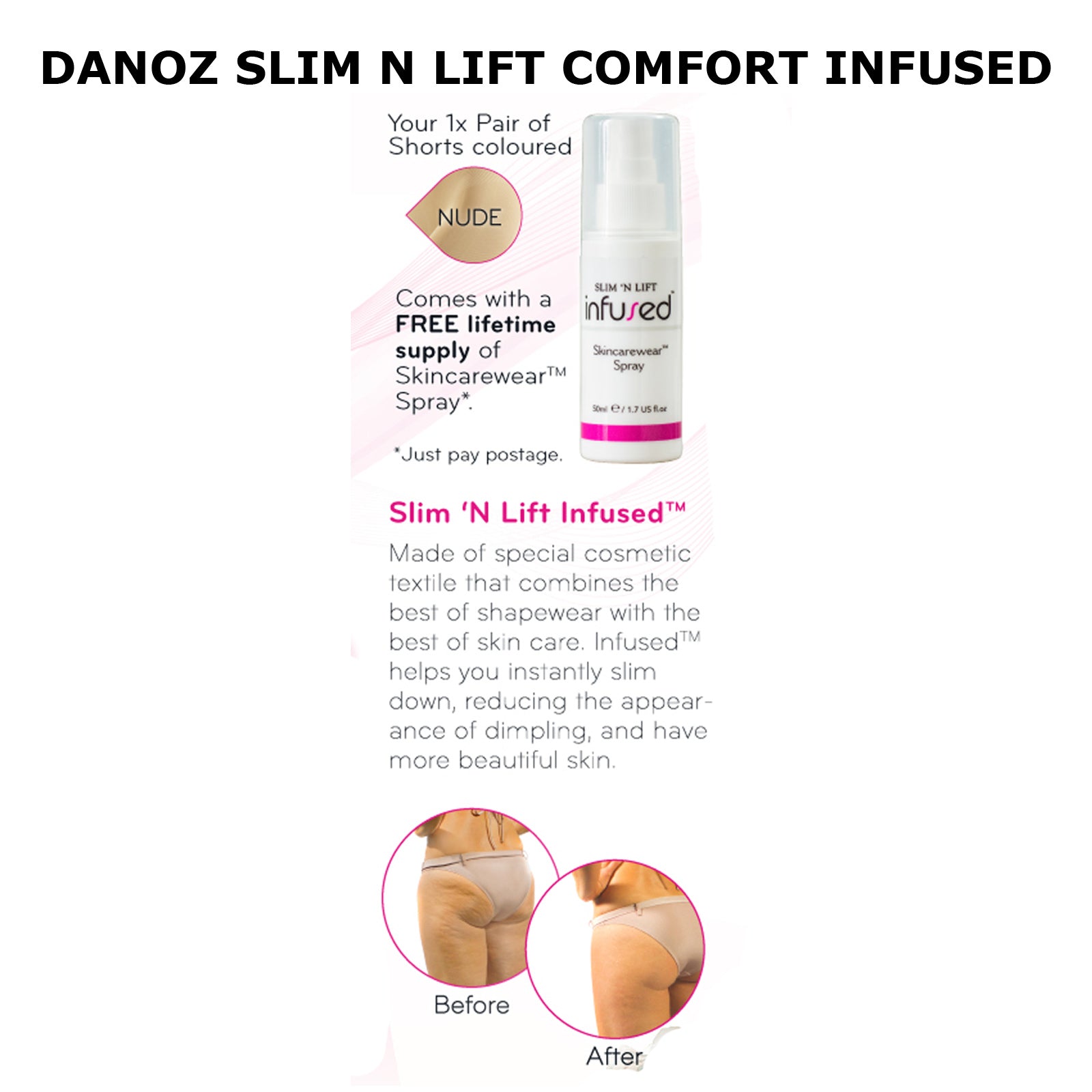 danoz slim n lift comfort infused xl