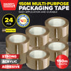 Handy Hardware 24PCE Packaging Tape Brown Multipurpose Extra Wide 150m x 70mm